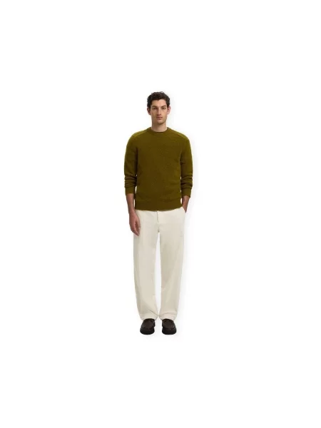 Pulover Selected tricotate verde
