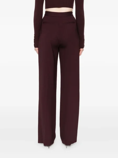 Pantaloni Elisabetta Franchi plisate roșu