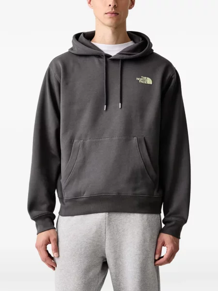 Hoodie The North Face με σχέδιο με κορδόνι γκρι