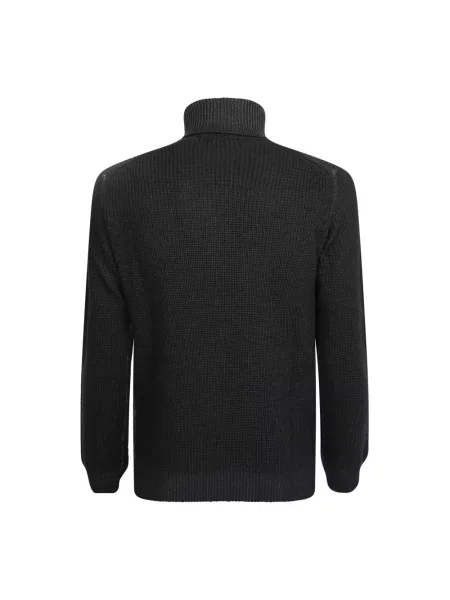 Dzianinowy sweter Dell'oglio z wysokim kołnierzem czarny