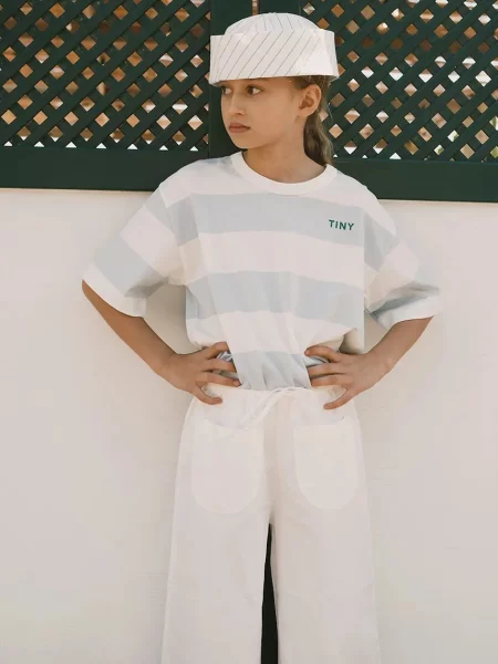 Tinycottons tričko STRIPES KNIT TEE modré
