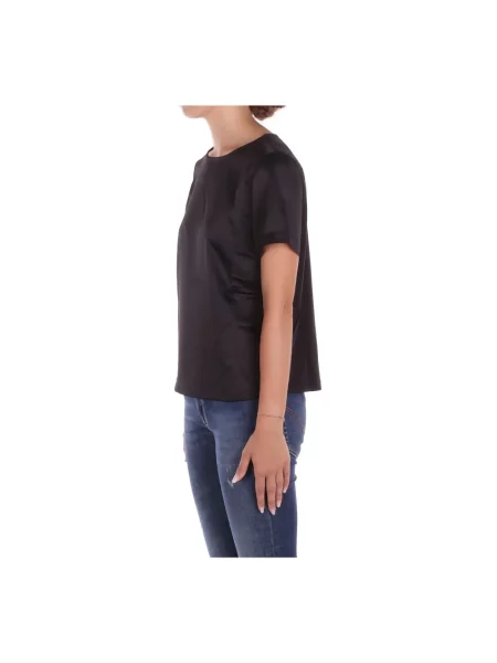 Satynowa bluzka Weekend Max Mara czarna