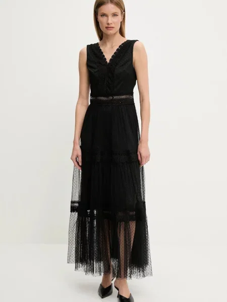 Answear Lab rochie maxi evazati negru