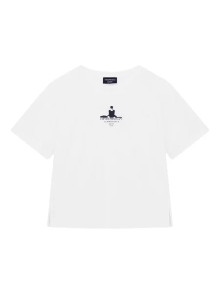 Tricou Emporio Armani cu imagine alb