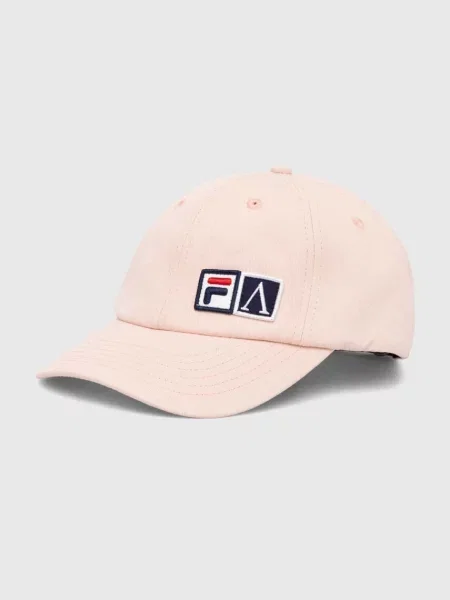 Fila czapka z daszkiem Fila x Aries Cap z aplikacją różowy