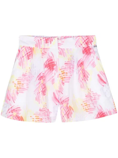 Pantaloni scurți Armani Exchange cu imagine cu imprimeu abstract plisate roz