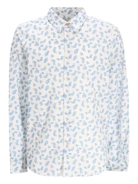 Cămașă Paul Smith cu model floral cu imagine alb