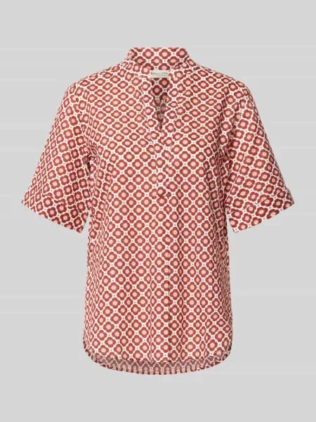 Bluzka o kroju relaxed fit z czystej bawełny Marc O'polo czerwona