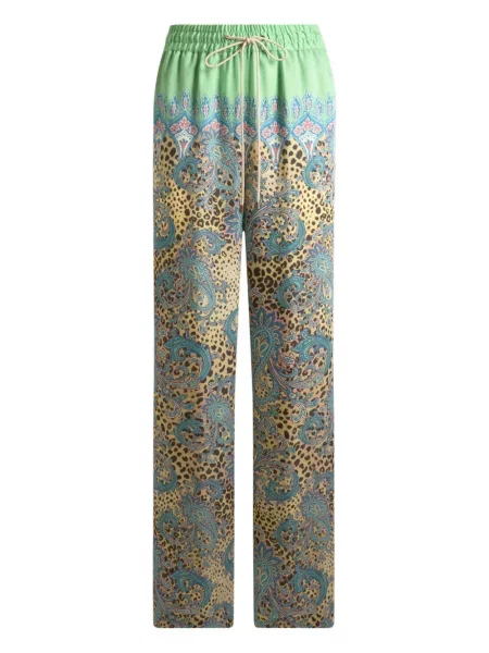 Pantaloni Etro cu imagine cu model paisley maro