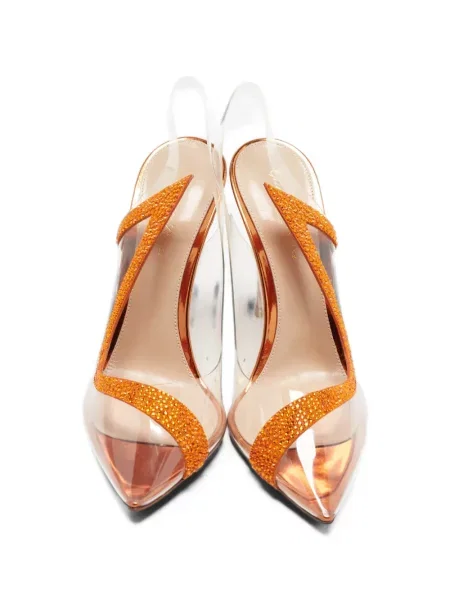 Pantofi cu toc Gianvito Rossi slingback alb