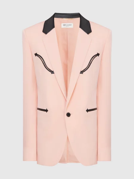 Жакет з вовни Saint Laurent помаранчевий