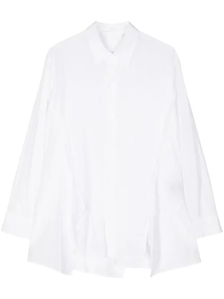 Cămașă Yohji Yamamoto drapată lungă alb