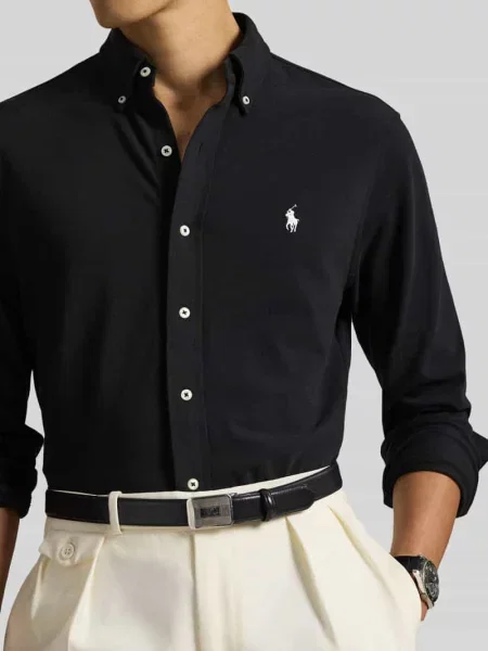 Haftowana koszula Polo Ralph Lauren czarna