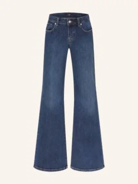 7 For All Mankind Džíny S Rozšiřujícími Se Nohavicemi Low Flare indiglow