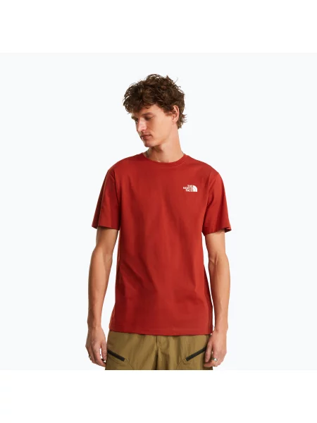 Мъжка тениска за трекинг The North Face Vertical Regular iron clay червено