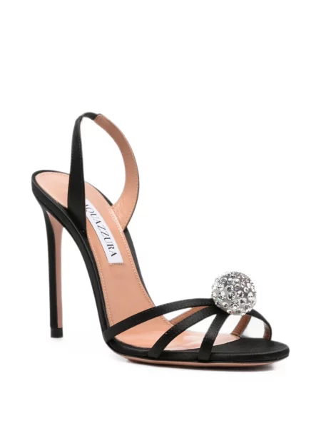 Sandale Aquazzura slingback negru