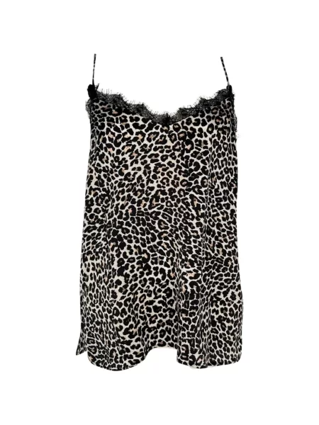Top Anine Bing cu model leopard din dantelă