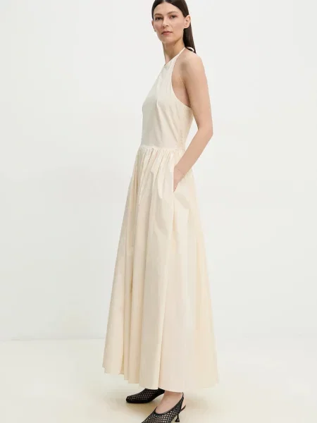 ISABELLE BLANCHE rochie din maxi evazati bej