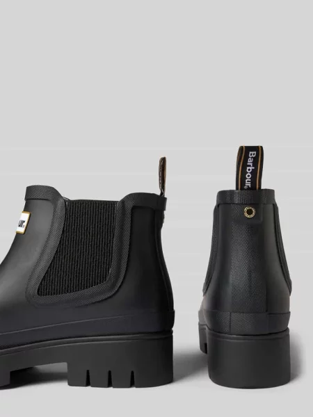 Kozaki z naszywką z logo model Halton Chelsea Welly' Barbour czarne