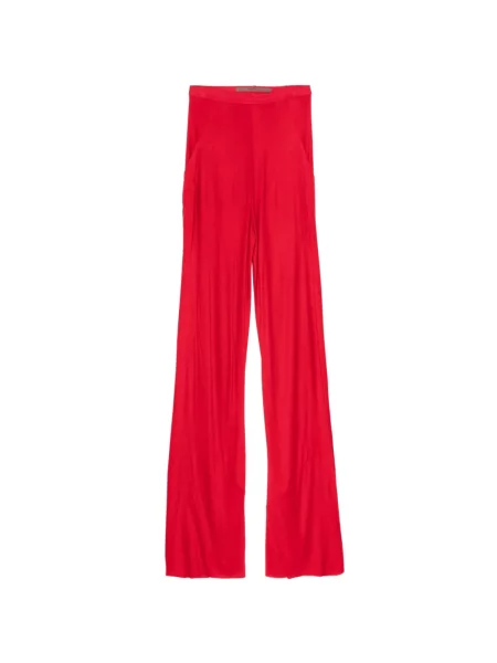 Pantaloni Rick Owens Lilies roșu