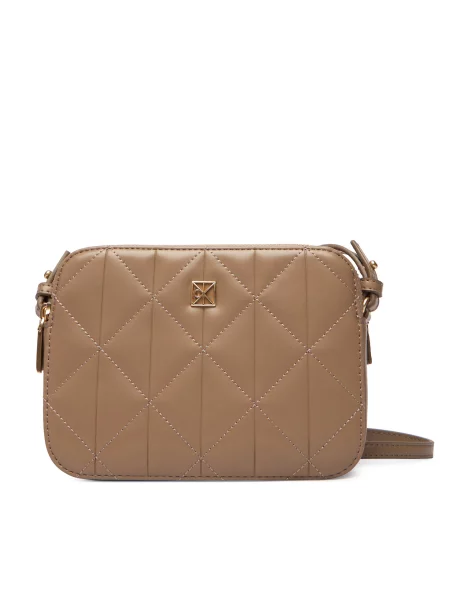 Calvin Klein crossbody torbica iz umetnega usnja bež