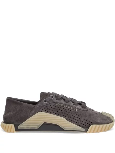 Sneakerși Dolce & Gabbana din piele de căprioară gri