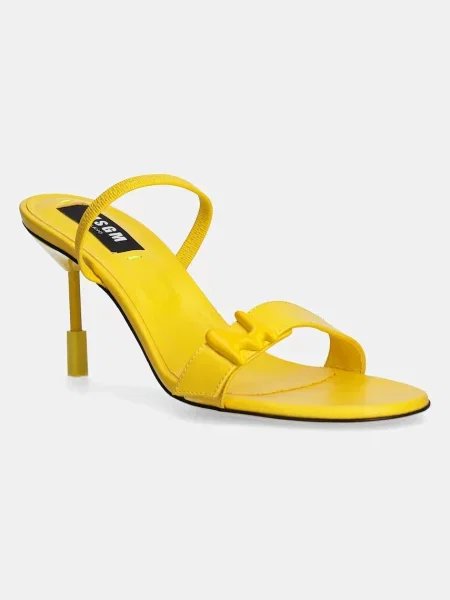 MSGM sandale de piele galben