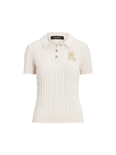 Lauren Ralph Lauren Sweter Kobiety jednolity M beżowy