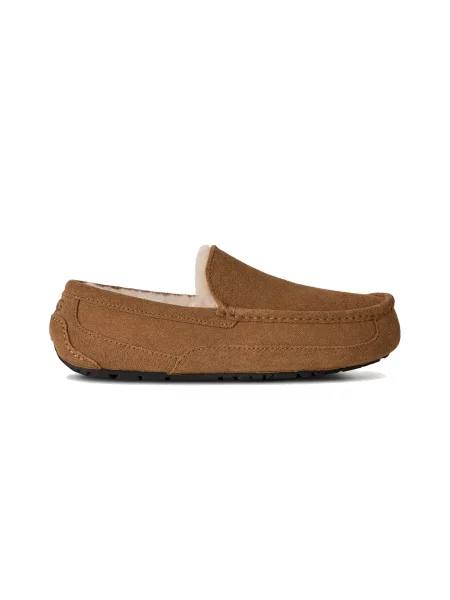 UGG Kapcie skórzane Ascot brązowe