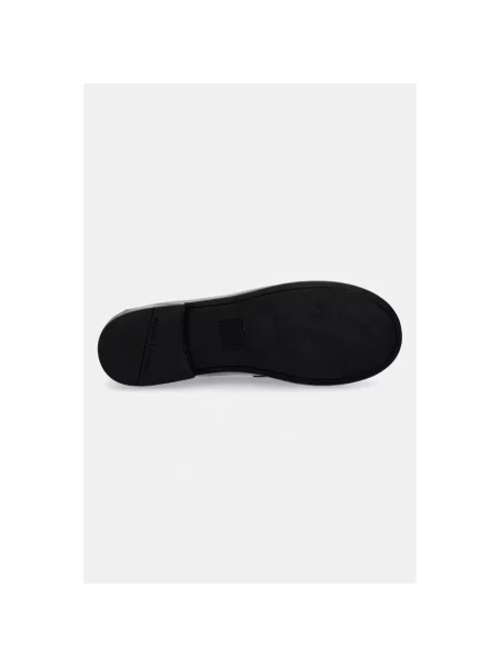 Loafersy Armani Exchange skórzane czarne