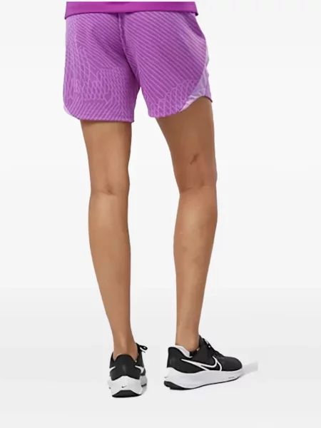 Pantaloni scurți Nike alergare cu talie înaltă în carouri albastru