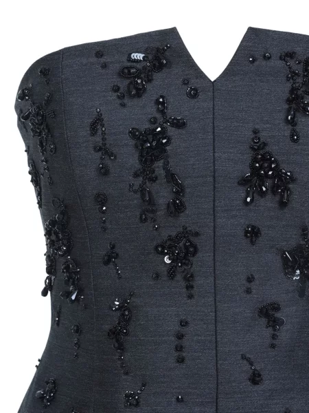 Rochie Alberta Ferretti de cristal de costum negru