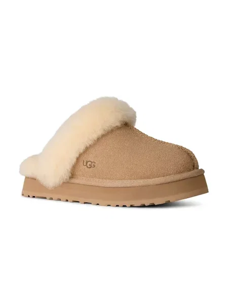 UGG papuci din piele întoarsă pentru copii DISQUETTE bej