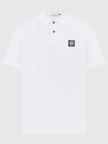 Поло з нашивкою логотипа Stone Island біле