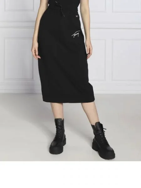Tommy Jeans Fustă SIGNATURE negru