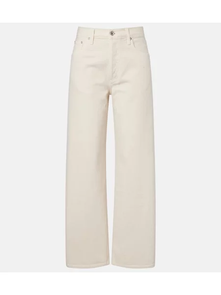 Blugi largi Agolde alb