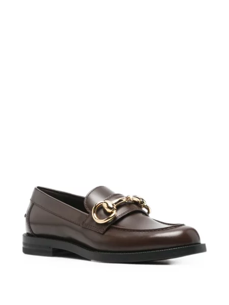 Pantofi loafer Gucci din piele maro