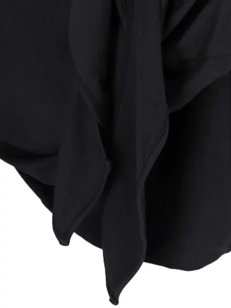 Tricou Low Classic cu volane asimetric clasic negru