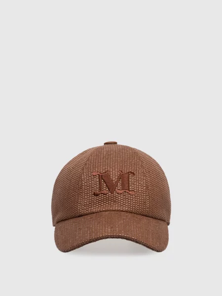 Кепка з льоном CIRCENSE Max Mara коричнева