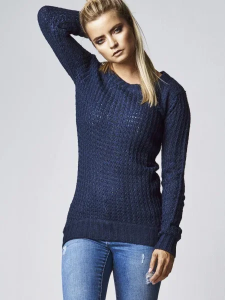 Pulover Urban Classics lung albastru