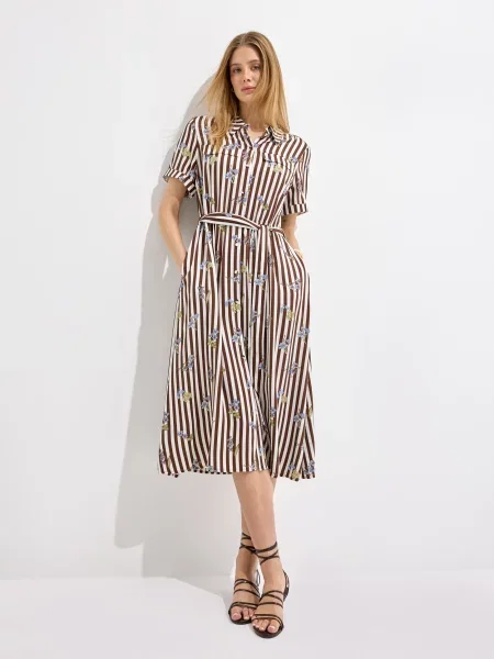 Marškininė suknelė Mohito ruda