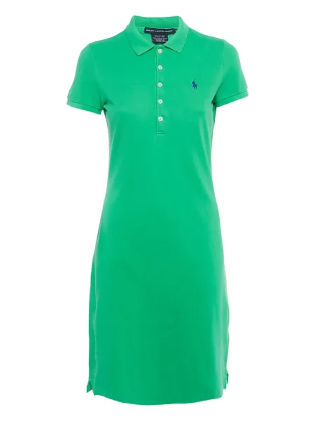 Gėlėta raštuota polo marškinėliai Polo Ralph Lauren iki kelių žalia
