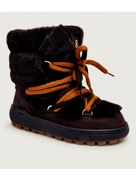 Bogner Bocanci Chamonix S 10 E | piele întoarsă | wełna | shearling maro