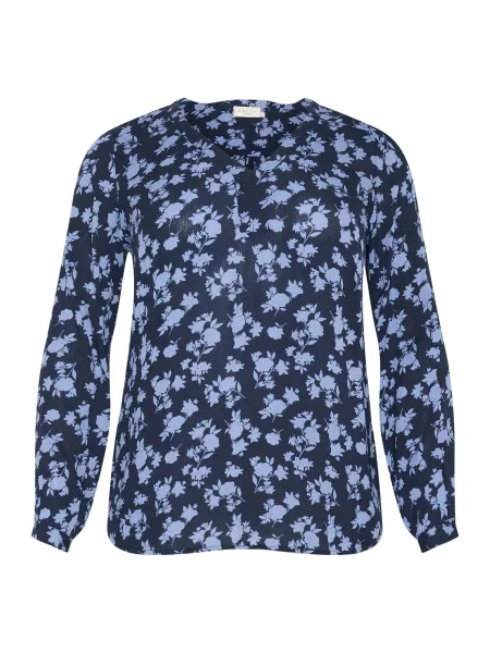 KAFFE CURVE Blúzka Ami námornícka / svetlomodrá modrá