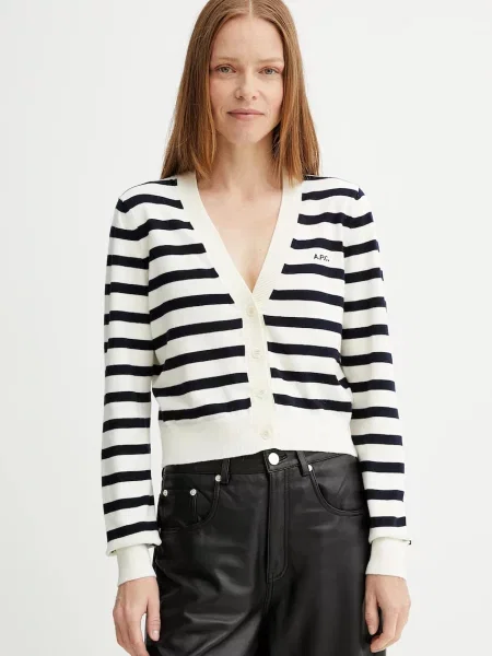 A.P.C. cardigan din cardigan gaelle light bej
