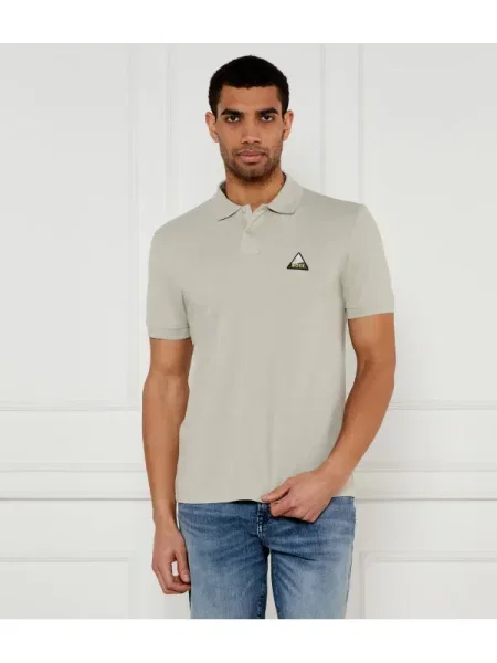 BOSS ORANGE Polo Pe_fishpatch bej