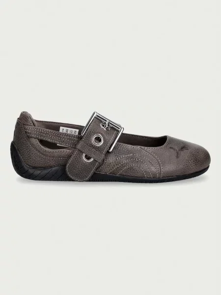 Pantofi Puma Yellow din piele maro