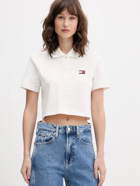 Tommy Jeans polo z beżowa