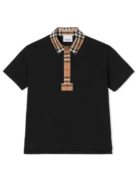 Koszulka polo dziecięca Burberry czarna