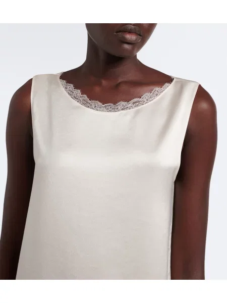 Rochie Leset din satin alb